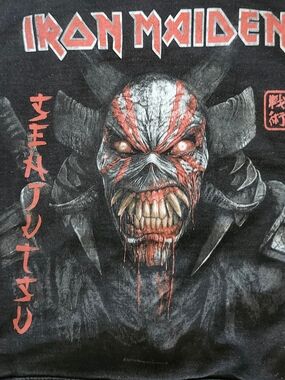Iron Maiden Graphic Black Tee - Samurai Eddie Design